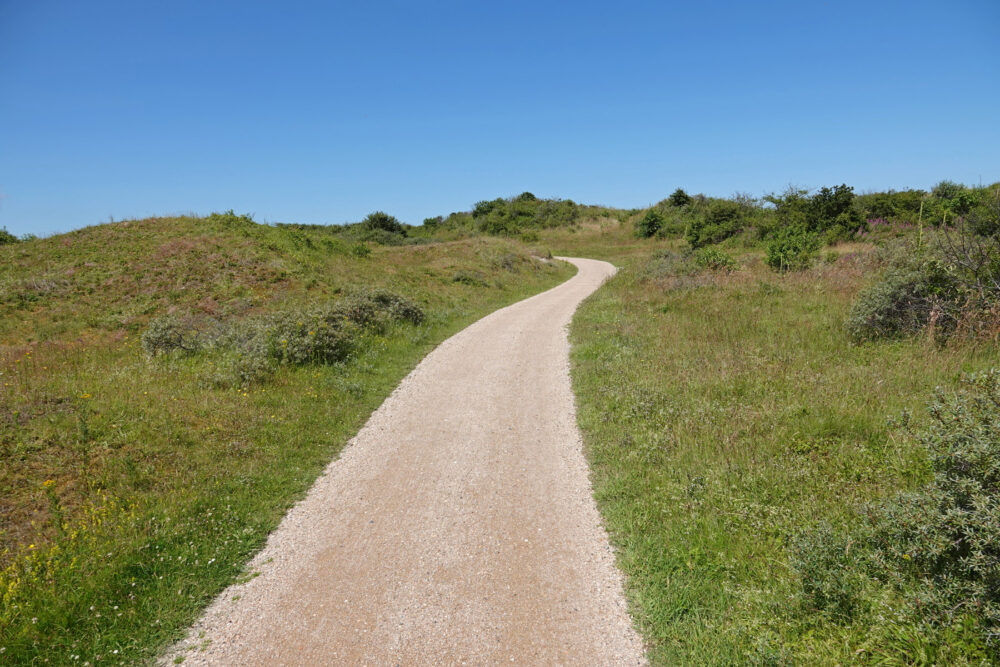 Pad door duinen op Schiermonnikoog